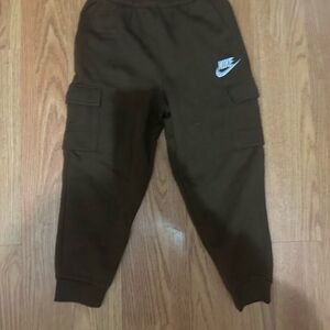 Nike Preschool Club Fleece Cargo Boy's Brown Joggers Sweatpants